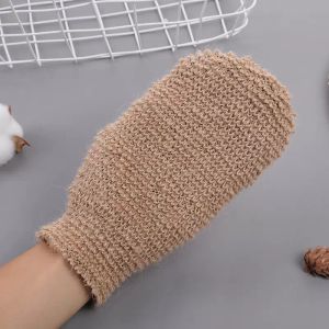 Gants de bain douche Gant exfoliant et épurateur pour le corps enlèvent la peau morte pour hommes femmes fibre naturelle