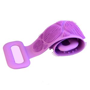 Bain Silicone Serviette Corps Exfoliant SPA Brosse Dos Épurateur Double Côté Massage Confortable Bain Douche Dos Longue Bande Sangle