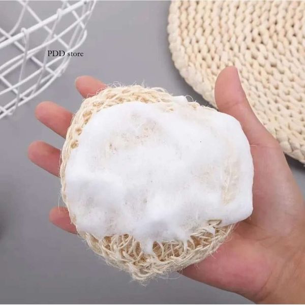 Bath Sisal Sponge Natural Orgánico Hecho a mano plantado Bola de ducha plantada Exfoliante Crochet Scrub Cuerpo Scrubber 0422 0412 Ber