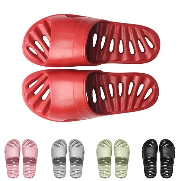 pantoufles de bain pour hommes femmes Couleur unie chaude antidérapante noir blanc vert lime respirant hommes femmes chaussures de marche intérieure GAI XJ