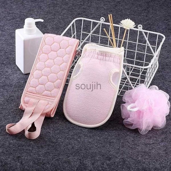 Outils de bain Accessoires 1 / 3pcs Body Scurper Bath Bath Brush Gants de douche exfoliants serviette à broussailles Body Wash Exfoliator Back Massageur Bath Bathing Tools 240413