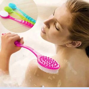 ACCESSORIES D'OUTILS DE BAIN 1 morceau de longueur exfoliante du corps Scurpor Douche Brosse de nettoyage du corps Masse-salle Salle de bain Q240430