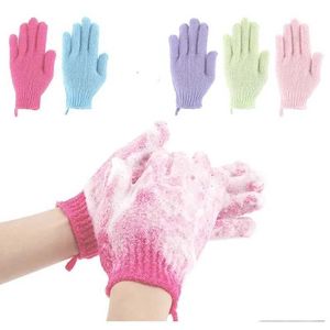 ACCESSOIRES D'OUTILES DE BAIN 2PCS / Paire Bath pour éplucher Glove de gant exfoliant avec gommage de la douche Gants de résistance Corps Masage Sponge Wash Skin Hydrating Z240528