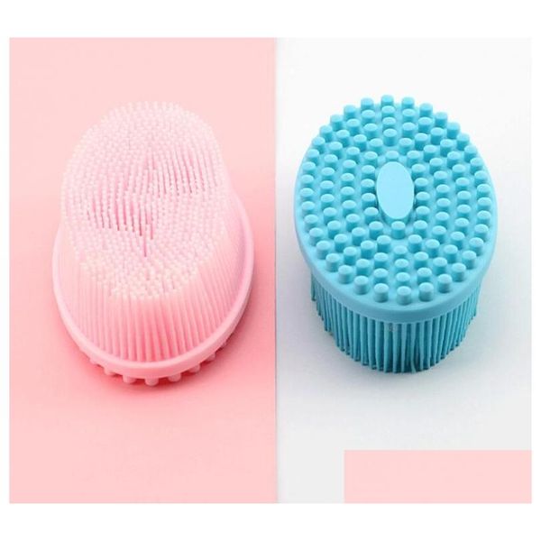 Herramientas de baño Accesorios Baby Scrubber Ducha Limpiador Cepillo Sile Cuero cabelludo Masr Limpieza corporal Mas Scrubs Drop Entrega Salud Belleza Dhib0