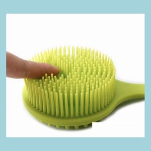 Outils De Bain Accessoires Brosse Laveur Avec Longue Poignée Soins De La Peau Saine Salle De Bains Douche Accessoires Pour Hommes Et Femmes Sile Retour Bod Dhg6E