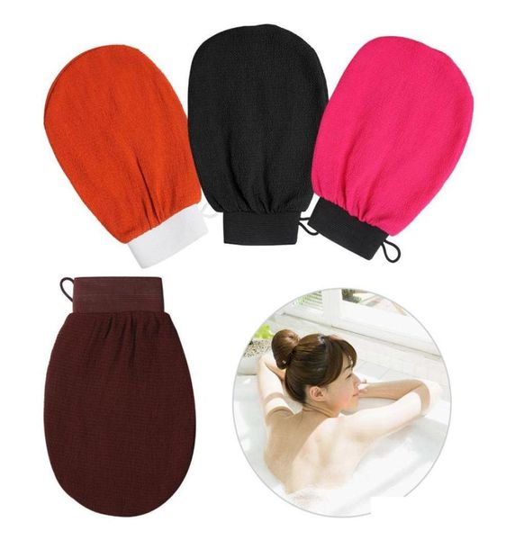 Herramientas de baño Accesorios Moroccan Hammam Exfoliante Mitt Kessa Scrub Guantes de guantes Glove de limpieza de ducha duradero Cuerpo Facial T4046240