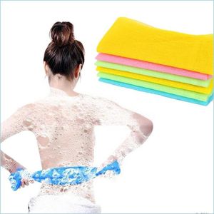 Badgereedschap accessoires nylon Japanse exfoliërende schoonheid huid bad douche wasstoffer handdoekje rug struik