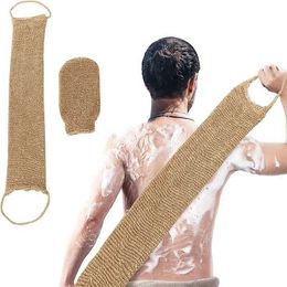 Bath Tools Accessories Ramie Jute Bath Towel Shower Towel Back Body Exfoliating Belt Shower Scrubber For Body Cleaning Bathroom Shower Strap z240528VS6Y