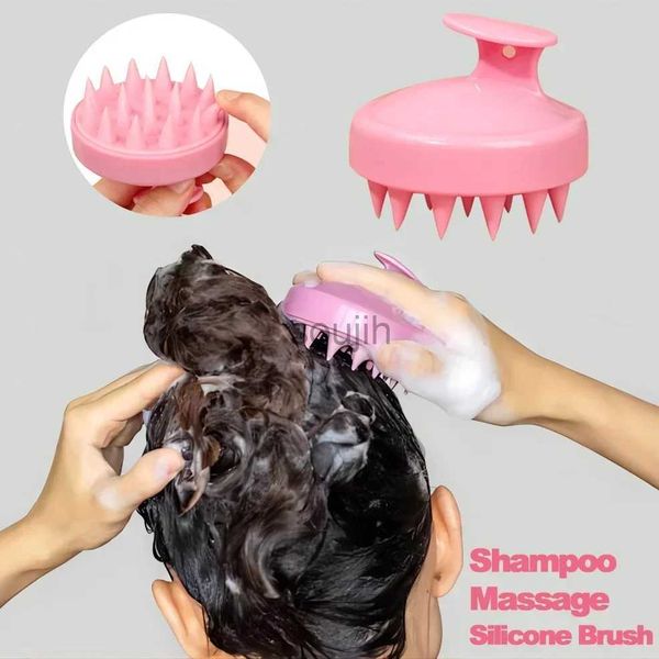 Outils de bain Accessoires Salons Massage Brusque Shampooing pour les cheveux Brusque de bain Silicone Shampooing Hair Peigne Boule de bain Sponge Body Wash Tool de salle de bain 240413