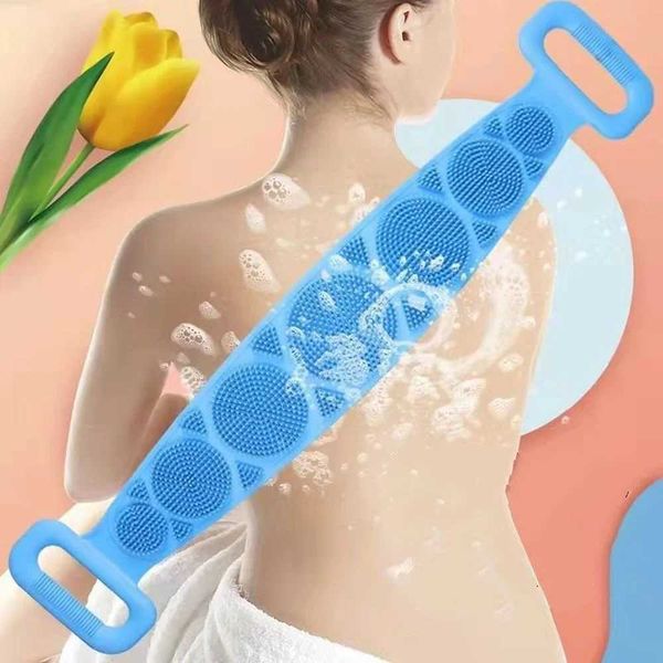 Outils de bain accessoires en silicone Body Scurpor Massage Brush Brouss de salle de bain Spa Spa Skin Nettaiteur Tool Frother Friction Back Exfoliation Q240430