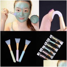 Bath Tools Accessories SM002 Soft Sile Face Mask Brush Beauty Tool Applicator FACIAL PORTE CORDE BORGET LOTION ET LIVRAISON DU BUTURE OTXME