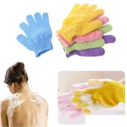 Badgereedschap Accessoires Voorraad Huid Douche Washandje Scrubber Rugscrub Exfoliërende Body Mas Spons Handschoenen Hydraterende Drop Delivery Dhltg