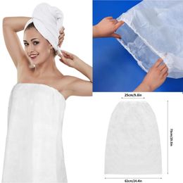 Badhanddoeken, 10 stuks, wegwerpbadpak, niet-geweven badwikkel, wegwerpbadrok, lichaamspakking, niet-geweven badjas met verstelbare sluiting 231129