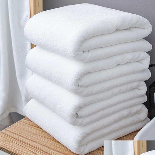 Toalha de banho 80x180/100x200cm branco grande grosso algodão toalhas de banho casa banheiro el adts toalha de banho guardanapo entrega gota gar dhxv2