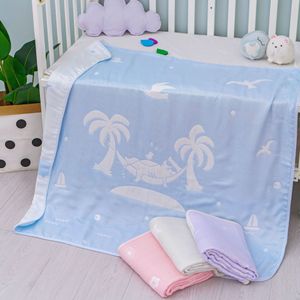 Serviette de bain quatre couches gaze motif Unique enfants sont en gros par nouveau-né bébé serviette de bain absorbante en Fiber de bambou