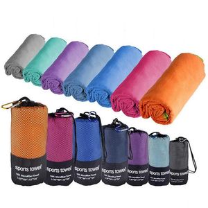 Serviette de bain Serviette en microfibre Sports Séchage rapide Super Absorbant Cam Doux et léger Gym Natation Yoga Livraison directe Maison Jardin H Dhuh6