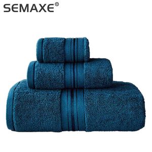 Serviette de bain ensemble 100% coton doux super absorbant serviette visage/épais et grande serviette de bain salle de bain el sauna 211221