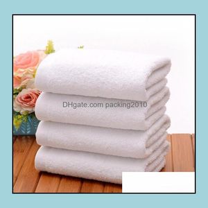 Serviette de bain Fournitures El Home Garden Blanc 100% Coton Serviettes Visage Spa Salon Haute Qualité Drop Delivery 2021 Pmcc9