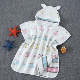 Serviettes de bain bébé forme de manteau cool porter un joli modèle de dessin animé enfant populaire en plein air plage d'été créative serviette de bébé avec peignoir à capuche ba013 B23