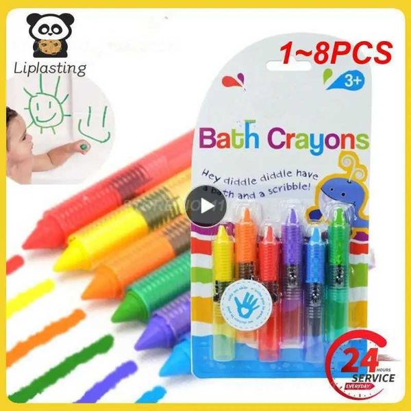 Toys de bain 1 ~ 8 pièces de baignoires de baignoire pour bébé baignoires crayons crayons enfants baignoires lavables