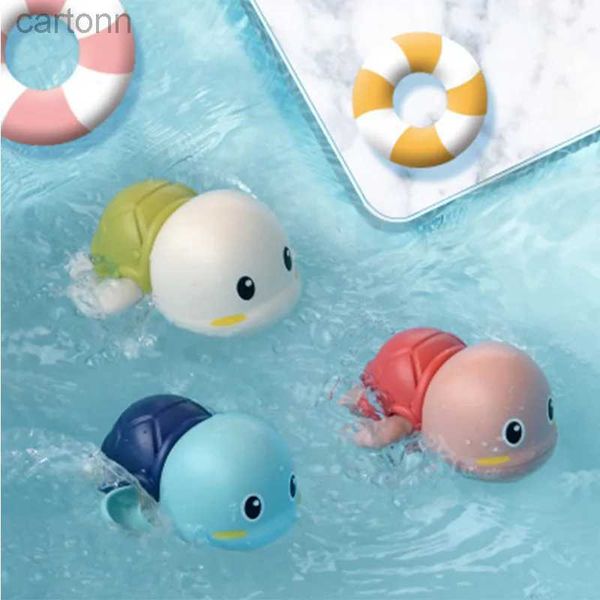 Juguetes de baño 1 pcs lindo dibujos animados tortuga clásica juguete para bebés juguete infante tortuga de natación cadena de mantequilla relojería para niños juguetes de baño de playa 240413