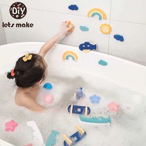 Toys de bain 1 ensemble de bébé bain mousse jouet enfant baignoire bébé baignoire et douche jeu jouet interactif pour enfants accessoires de salle de bain d240522