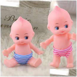 Jouets de bain 1pc doux Sile caoutchouc pressant son bébé plage vocale enfants jouant à des jeux d'eau garçons filles poupée Kawaii cadeau 221118 Drop Deliv Otaie