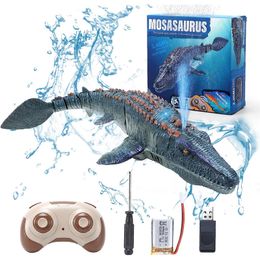 Bad Spielzeug 2,4G Fernbedienung Dinosaurier Kind Mosasaurus Tauchen Spielzeug Rc Boot Outdoor Spielzeug Wasser Für Schwimmbad Badezimmer bad Spielzeug Für Kinder 230919