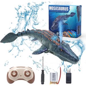 Jouets de bain 2.4G télécommande dinosaure enfant Mosasaurus jouet de plongée bateau Rc jouet d'extérieur eau pour piscine salle de bain jouets de bain pour enfants 230919