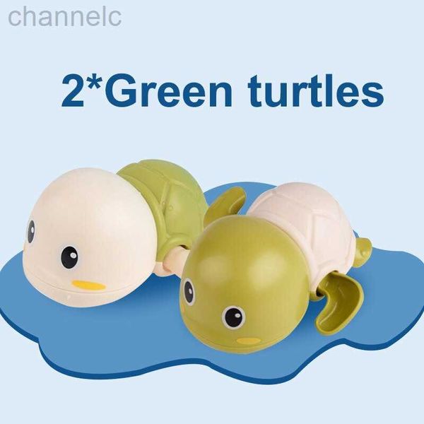 Jouets de bain 2 pièces mignon tortues vertes horloge bébé piscine eau ing chambre d'été pour enfants cadeau d'anniversaire