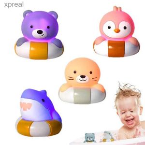 Jouets de bain 4 morceaux de jouets de douche luminescents pour baignoire pour enfants.Changements de couleur des animaux dans la baignoire.Touchez les jouets à eau sensible.Douche timewx