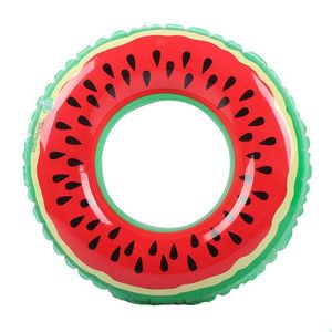 Badspeelgoed 60/70/80/90 Cm Zwembad Reddingsboei Zwemring Opblaasbare Reddingsboei Watermeloen Oranje Fruit Ontwerp Ringen Drop Levering Baby Dh7Go