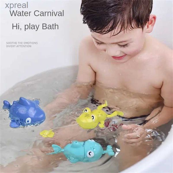 Jouets de bain jouets animaux petits requins petites grenouilles animaux simulés nageant dans l'eau toys cordes de cheveux douche