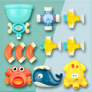 Jouets de bain Bébé bain jouet bricolage construction tuyau d'eau arroseur salle de bain jeu enfant en bas âge garçon électrique éléphant pulvérisation baignoire jouets jouer pour les enfants 230923