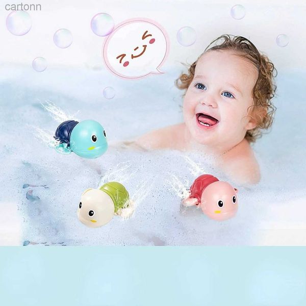 Toys de bain Baby Bath Toys Animal Carton Toroise Crabe Classic Baby Water Touet Infant Nage Chain de natation Toy pour Kid 2023 NOUVEAU 240413