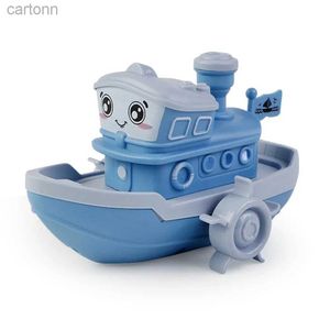 Toys de bain Baby Bath Toys mignon cartoon navire de bateau Clockwork Toy Wind Up Kids Water Toys Swimming Beach Game For Children Cadeaux Boys Toys 240413