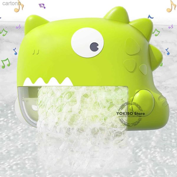 Toyadores de baño Baby Bath Toys for Kids Bath Bubble Machine with Music Dinosaur Dinosaur burbujas fabricante de burbujas de bañera Toyadores de baño 240413