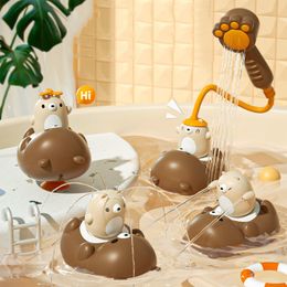 Jouets de bain Jouets de bain pour bébé pour enfants Douche d'eau pulvérisée Piscine d'été Baignoire Jouets d'eau Sucker Jouets de bain Bébé Ours Jouet d'arrosage électrique 230923