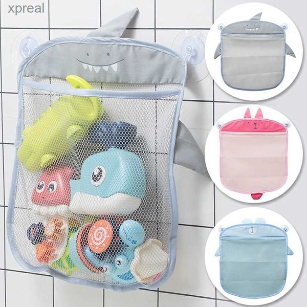 Jouets de bain bébé salle de bain nette sac dette conception de tasse pour les jouets de salle de bain paniers pour enfants dessin animé en forme de sable de tissu en forme d'animal
