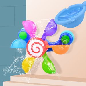 Jouets de bain bébé roue à eau colorée ing ventouse baignoire jeu de pulvérisation d'eau ensemble de douche jouet d'arrosage pour enfants en bas âge enfants 221118