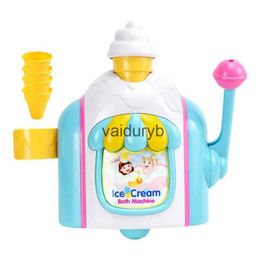 Jouets de bain bébé machine à bulles de glace crinière modèle crinière jouer jouets d'eau jouets de bain enfants semblant jouer ensemble de jouets bain bulle Makervaiduryb