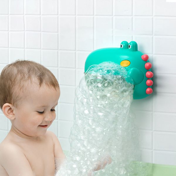 Jouets de bain Bébé douche jouet dessin animé dinosaure bulle mignon bébé faisant baignoire savon machine enfants salle de bain cadeau crabe sûr et amusant 230615