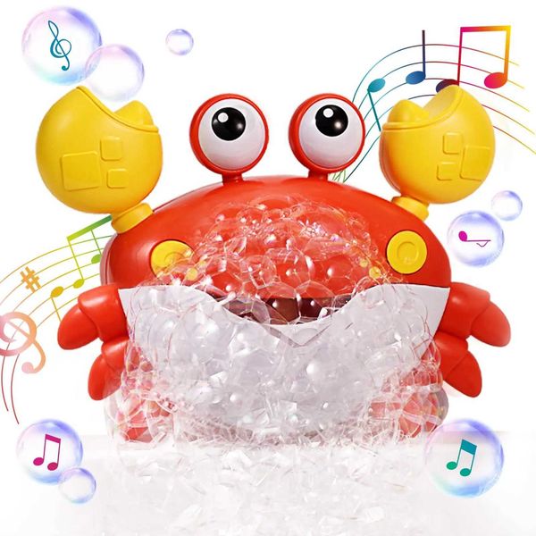 Toys de bain Baby Shower Crab Crab Automatic Making Hair Dryer Dryer Girl and Boy Shower Time Shower Music Childrens Electric Toy Childrens Gift D240522