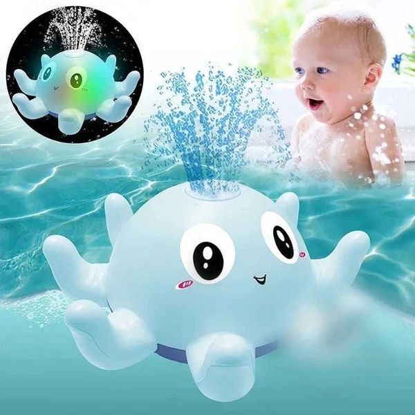 Jouets de bain baby shower p Octopus baleine baleine automatique baignoire sprint jouet piscine baignoire jouet avec musique LED Light Childrens cadeau D240522