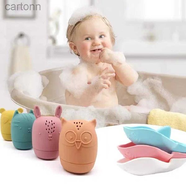 Juguetes de baño para bebés TEATER Silicone Bath Toy Toy Mold de tiburón Flotante Animal para niños pequeños Bañera de baño Squirt Spray Agua Regalo para niños 240413