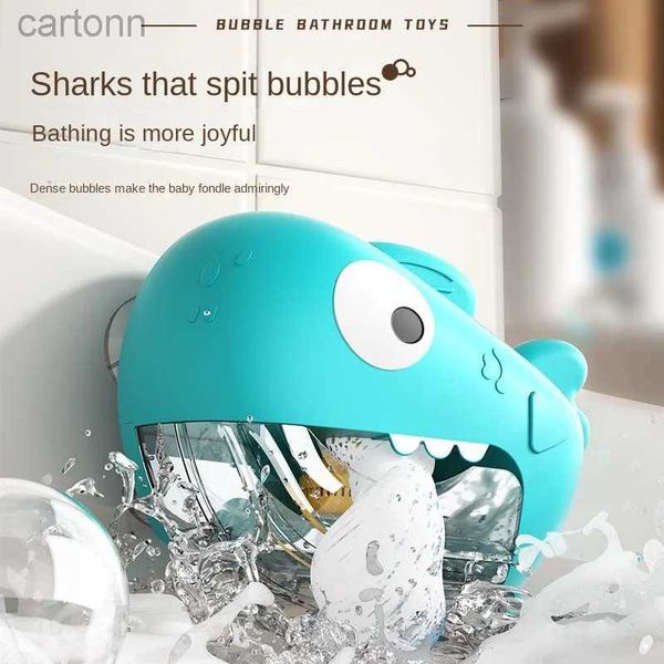 Máquina de burbujas de tiburones de juguete para bañeras Toy de baño para niños Juguetes de baño para niños pequeños divertidos bañera de piscina