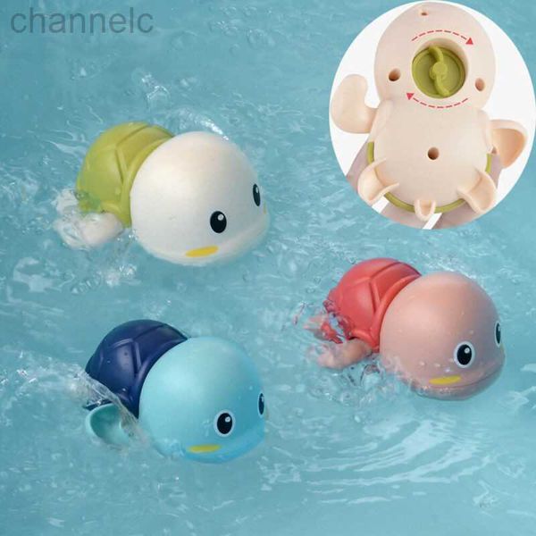 Jouets de bain bébé chaîne à eau mécanique dessin animé mignon Animal tortue infantile nager pingouin poisson enroulé enfants jouet de plage
