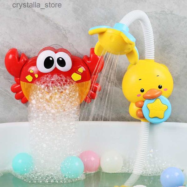 Jouets de bain bébé jeu d'eau dessin animé canard modèle robinet douche électrique pulvérisation d'eau natation salle de bain bébé jouets pour enfants cadeaux L230518