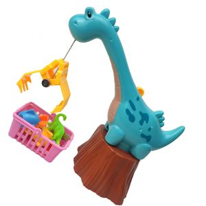 Jouets de bain bébé eau jouet éducation précoce parents enfants interactif dinosaure pince enfants poisson jouet famille salle de bain rose 230615