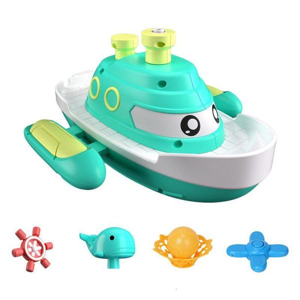 Jouets de bain jouet de salle de bain capteur flottant étanche piscine jouet avec 4 types de modes de pulvérisation jet d'eau baignoire jouet salle de bain baignoire jouet 230615